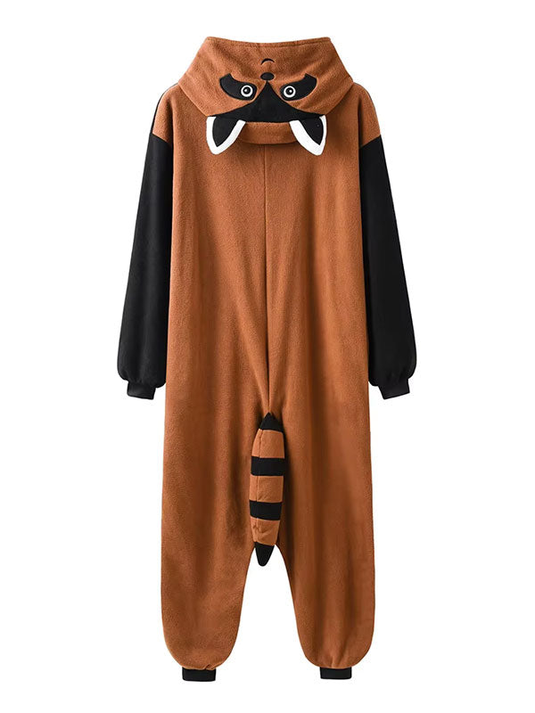 Combinaison Pyjama Femme "Raton Laveur Noir" | Pyjama Shop