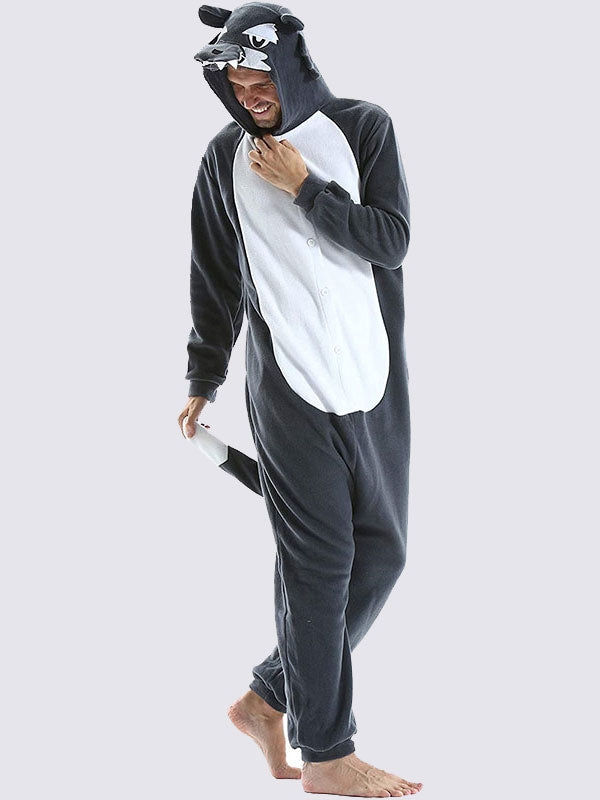 Grenouillère Pour Homme "Loup Gris" | Pyjama Shop