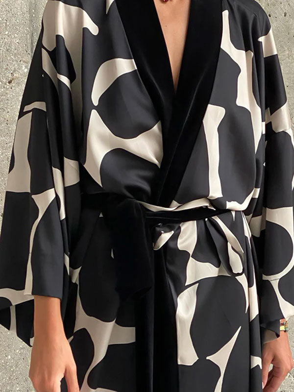 Longue Robe de Chambre Élégante "Perle Matinale"