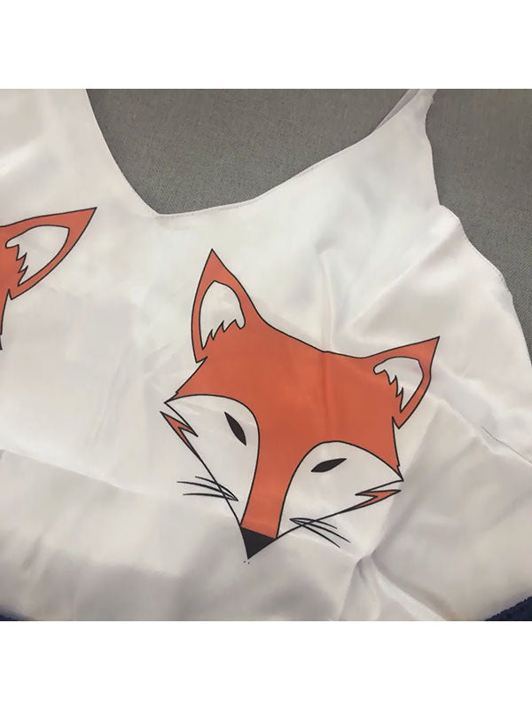 Mini Short Pyjama Pour En Satin "Renard" | Pyjama Shop