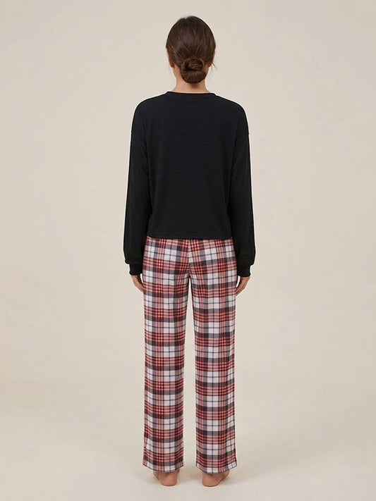 Pantalon Pyjama à Carreaux Pour Femme "Caresse Nocturne" | Pyjama Shop