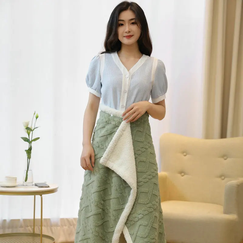 Plaid Poncho Polaire | Pyjama Shop