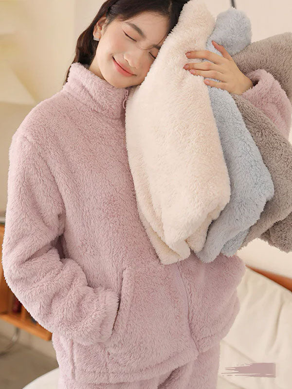 Pyjama Chaud Polaire Lavande Pour Femme "Rêve Polaire" | Pyjama Shop