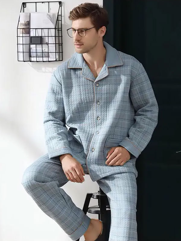 Pyjama Chaud Pour Homme En Coton "Confort Céleste" | Pyjama Shop