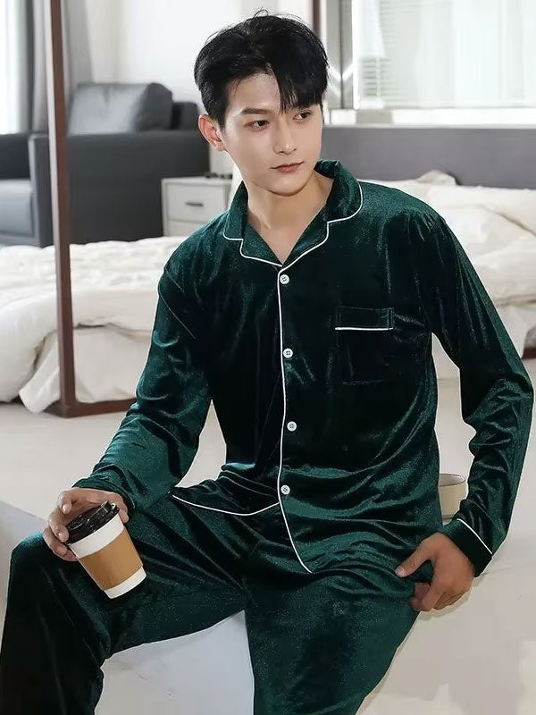 Pyjama En Velours Pour Homme "Velours Hivernal"