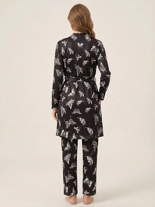 Pyjama Pour Femme 3 Pièces "Saphir Éthéré" | Pyjama Shop