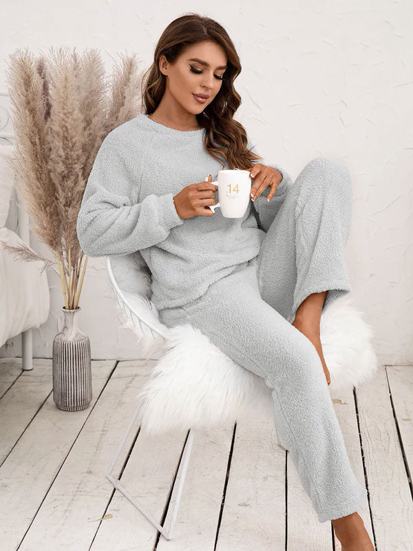 Pyjama Pour Femme Chaud Gris "Eden Polaire" | Pyjama Shop