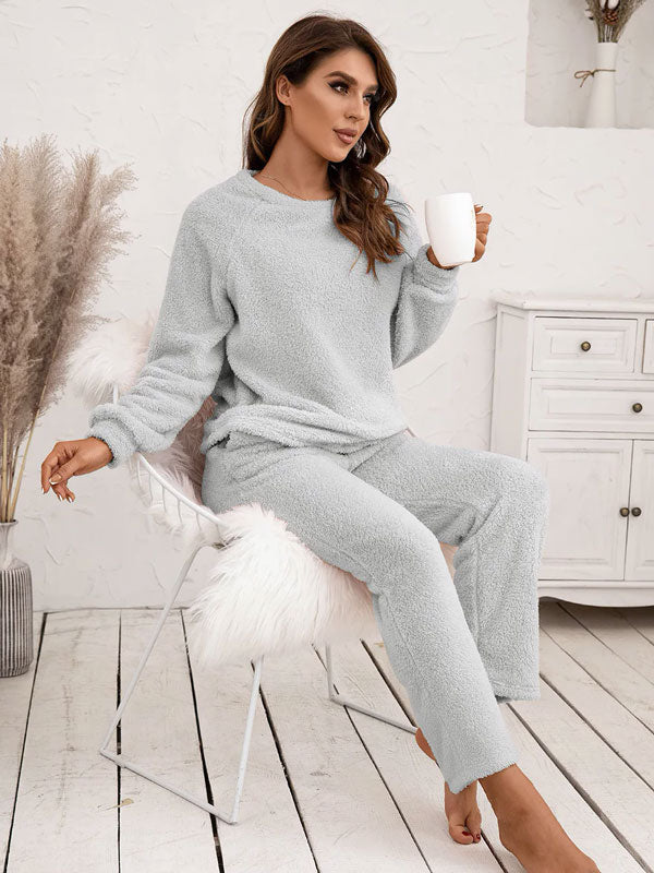 Pyjama Pour Femme Chaud Gris "Eden Polaire" | Pyjama Shop