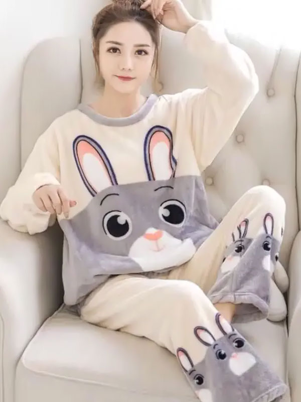 Pyjama Polaire D'hiver Pour Femme "Flocon Douillet" | Pyjama Shop