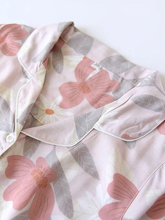 Pyjama Pour Femme Jolie "Fleur de Soleil Rose" | Pyjama Shop