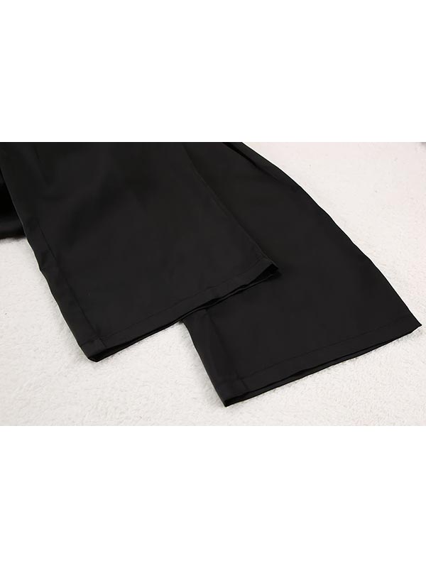 Pyjama Satin Noir Femme | Pyjama Shop