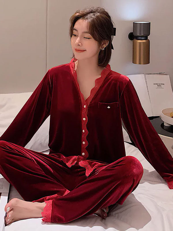 Pyjamas Pour Femme En Velours "Voile de Velours" | Pyjama Shop