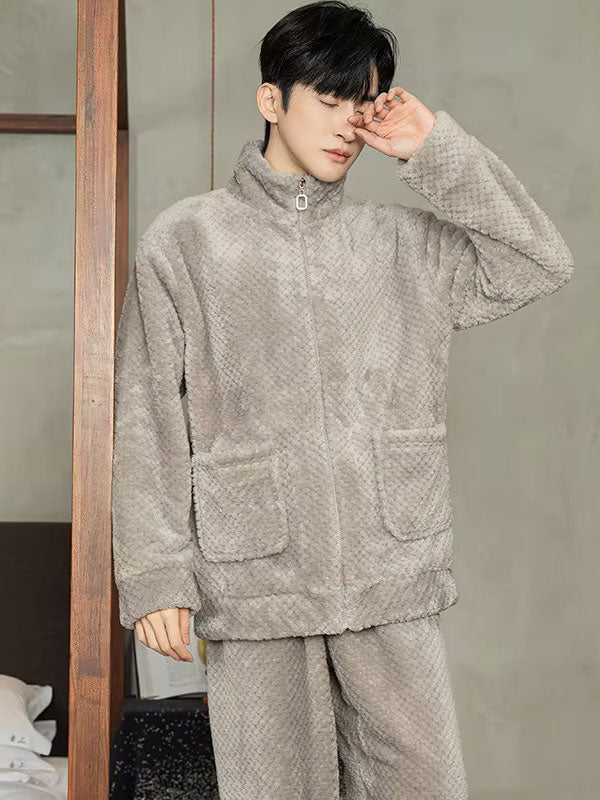 Pyjamas En Flanelle Pour Homme "Brise Enneigée" | Pyjama Shop