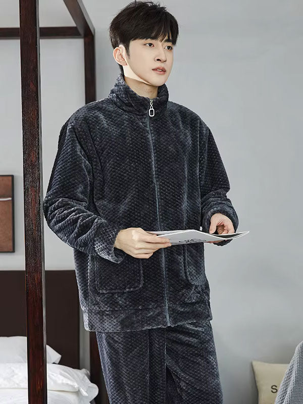 Pyjamas En Flanelle Pour Homme "Brise Enneigée" | Pyjama Shop