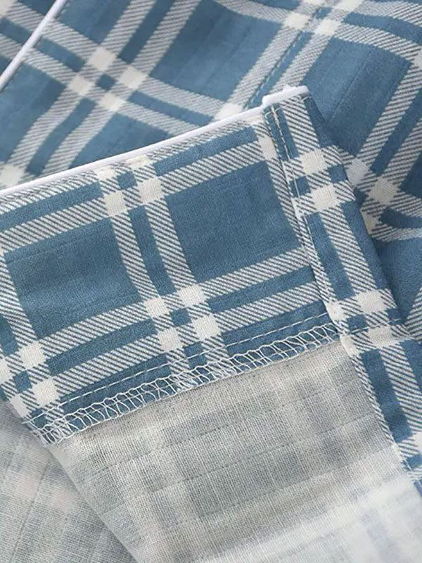 Pyjamas Pour Homme 100% Coton À Carreaux "Douceur d'Ébène" | Pyjama Shop