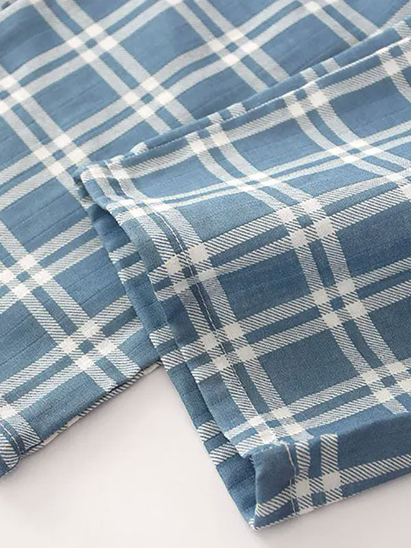 Pyjamas Pour Homme 100% Coton À Carreaux "Douceur d'Ébène" | Pyjama Shop