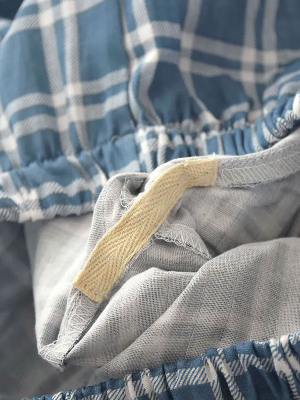Pyjamas Pour Homme 100% Coton À Carreaux "Douceur d'Ébène" | Pyjama Shop