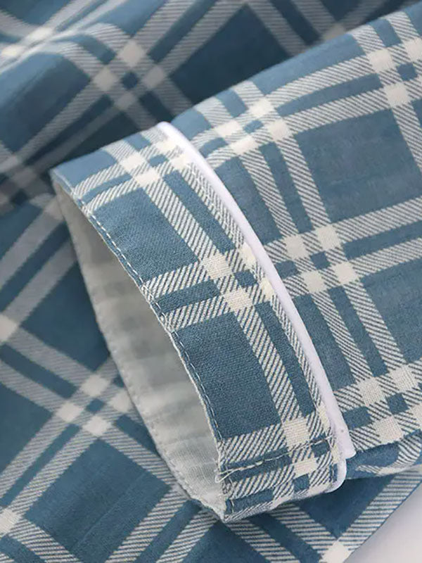 Pyjamas Pour Homme 100% Coton À Carreaux "Douceur d'Ébène" | Pyjama Shop
