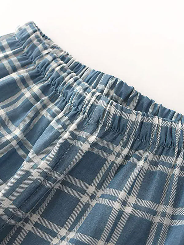 Pyjamas Pour Homme 100% Coton À Carreaux "Douceur d'Ébène" | Pyjama Shop