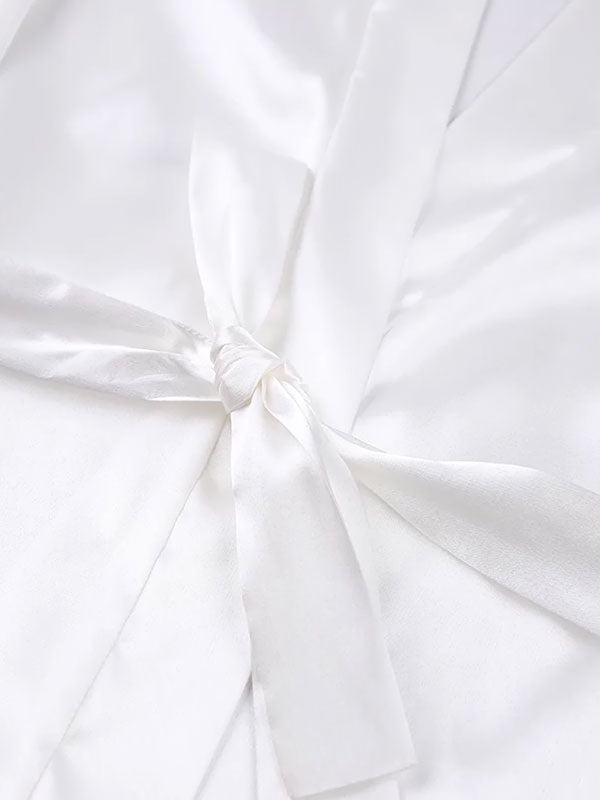 Robe de Chambre Chic Pour Femme "Fourrure Blanche" | Pyjama Shop
