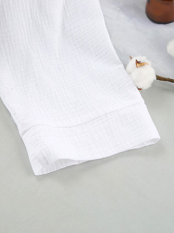 Robe de Chambre En Coton Blanc Pour Femme "Nid Douillet" | Pyjama Shop