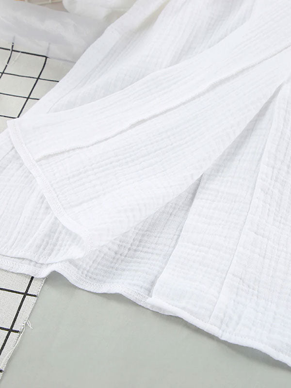 Robe de Chambre En Coton Blanc Pour Femme "Nid Douillet" | Pyjama Shop