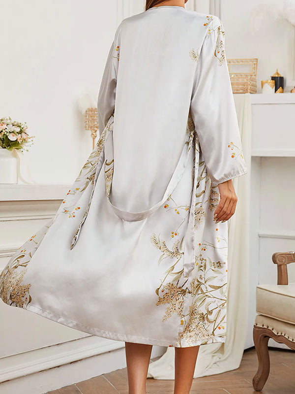 Robe de Chambre Longue Pour Femme 2 Pièces "Cocon de Satin" | Pyjama Shop