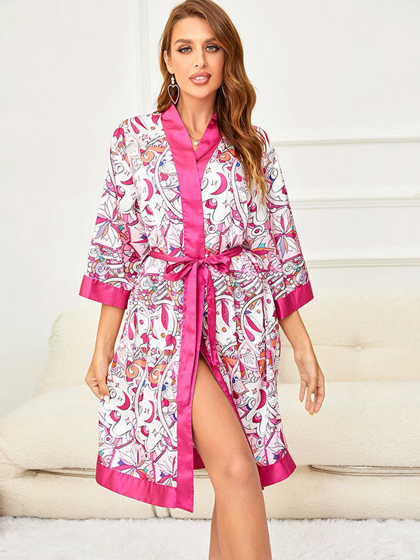 Sortie de Lit Pour Femme en Satin "Flocon Enchanté" | Pyjama Shop