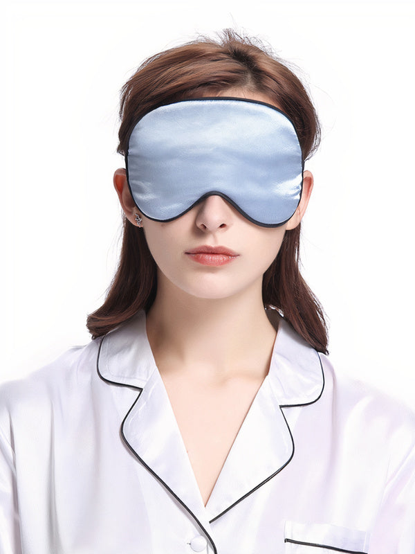 Masque de Sommeil en Soie "Bleu Ciel" | Pyjama Shop