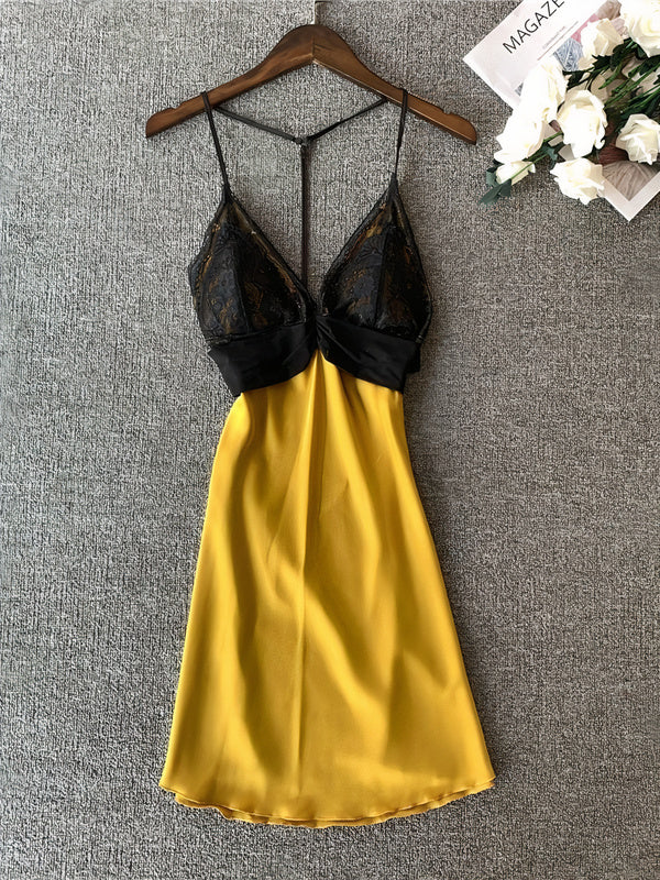 Nuisette Raffiné en Dentelles "Jaune" | Pyjama Shop