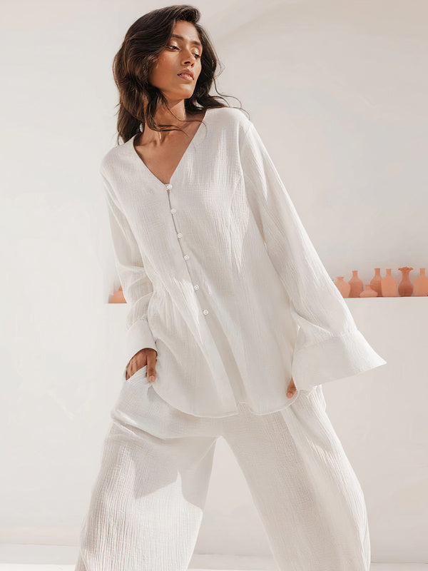 Pyjama Artistique Oversize "Blanc" | Pyjama Shop