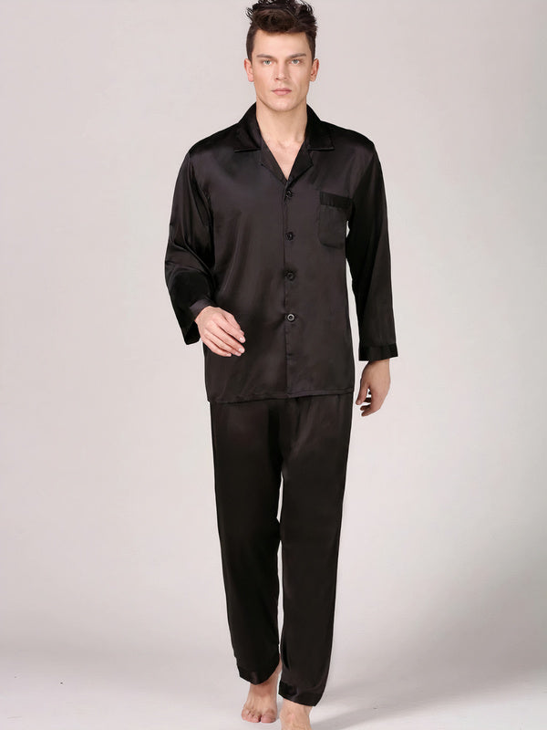 Pyjama en Satin pour Homme "Noir" | Pyjama Shop