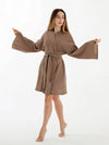 Robe de Chambre Femme Kimono Ceinturée &quot;Marron&quot; | Pyjama Shop