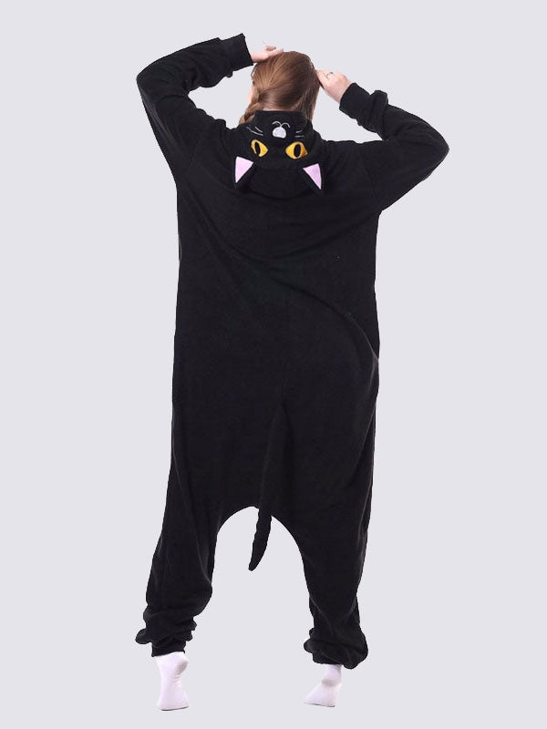 Combinaison Pyjama Pour Femme "Chat Nocturne Violet" | Pyjama Shop