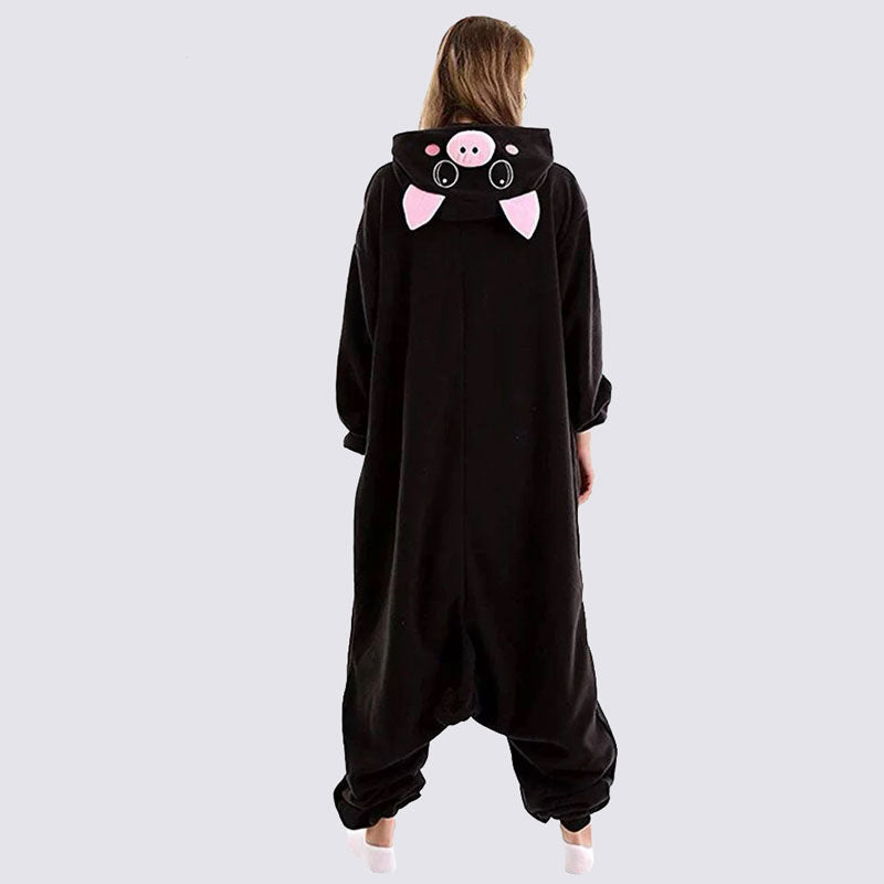 Combinaison Pyjama Femme "Cochon Noir" | Pyjama Shop