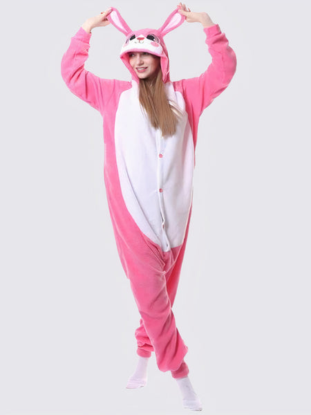 Pyjama Femme Coton Molletonné - Motif Lapin Vieux Rose - Taille F 1178 - Neuf Avec étiquettes