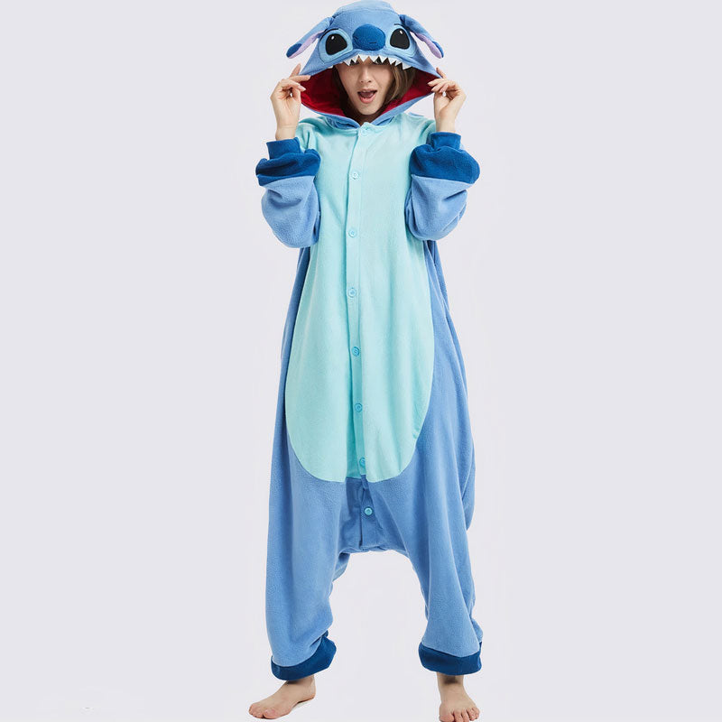 Disney Stitch Pyjama Combinaison Pyjama Femme Stitch Polaire Costume  Deguisement Kigurumi Onesie Homme Femme Cospla…