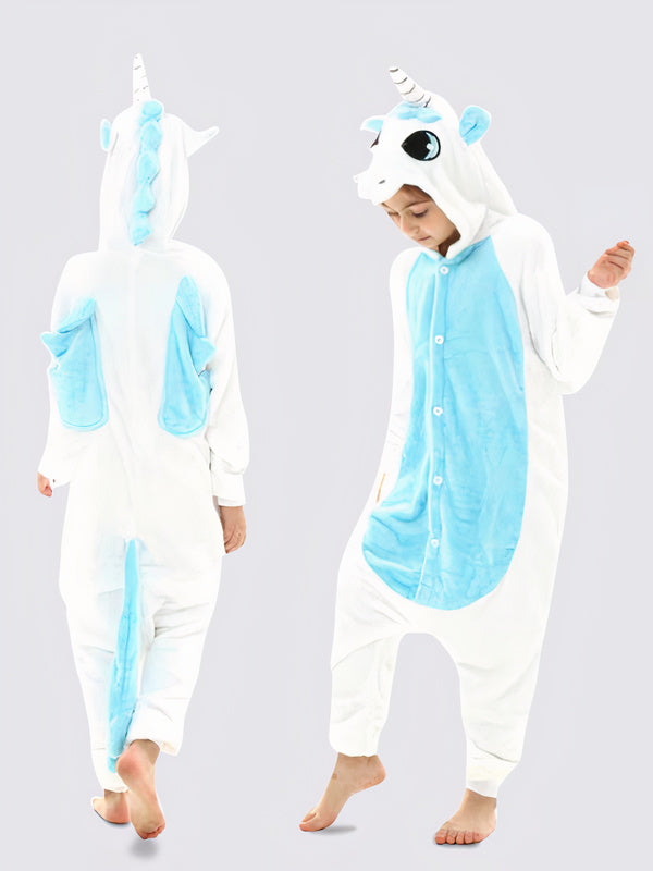 Combinaison Pyjama Pour Fille "Licorne Bleu" | Pyjama Shop
