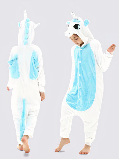Combinaison Pyjama Pour Fille "Licorne Bleu" | Pyjama Shop
