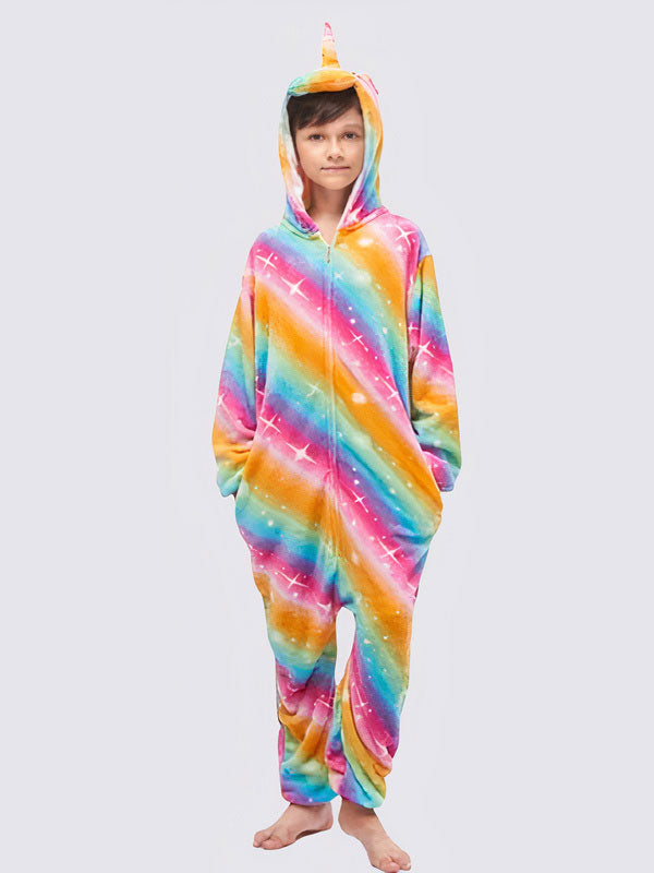 Combinaison Pyjama Pour Garçon "Licorne Étoilée Multicolore"