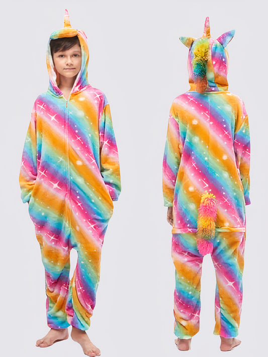 Combinaison Pyjama Pour Garçon "Licorne Étoilée Multicolore"