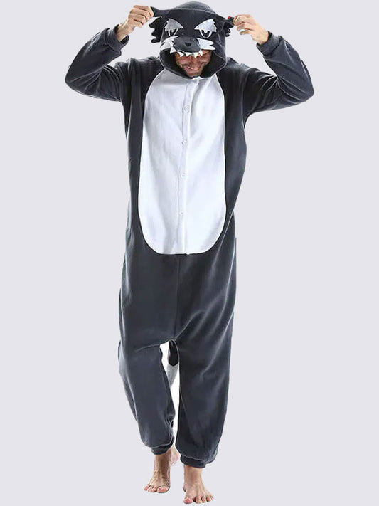 Combinaison Pyjama Pour Homme "Loup Gris" | Pyjama Shop
