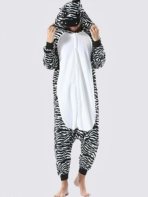 Combinaison Pyjama Homme Éléphant – Polaire Doublée Ultra Chaude Et Amusante – Kigurumi Hiver