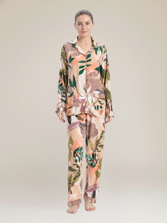 Ensemble Pyjama Pour Femme 2 Pièces "Fleur D'encre" | Pyjama Shop