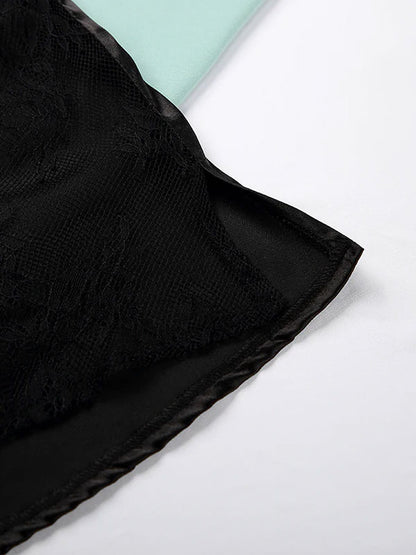 Jolie Pyjama Pour Femme En Satin et Dentelle "Soupir du Soir" | Pyjama Shop