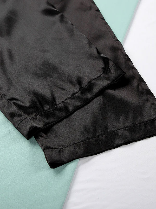 Jolie Pyjama Pour Femme En Satin et Dentelle "Soupir du Soir" | Pyjama Shop