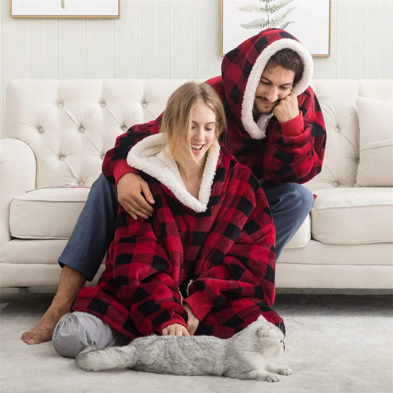 Plaid Poncho Femme | Pyjama Shop