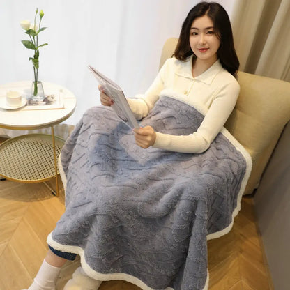Poncho Plaid Polaire Femme | Pyjama Shop