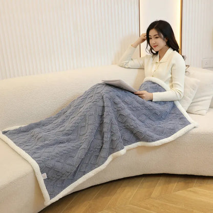 Poncho Plaid Polaire Femme | Pyjama Shop