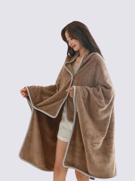 WINKEEY Femme Poncho Polaire Plaid Châle Polaire Cape Chaud d'hiver WINKEEY Femme Poncho Polaire Plaid Châle Polaire Cape Chaud d'hiver